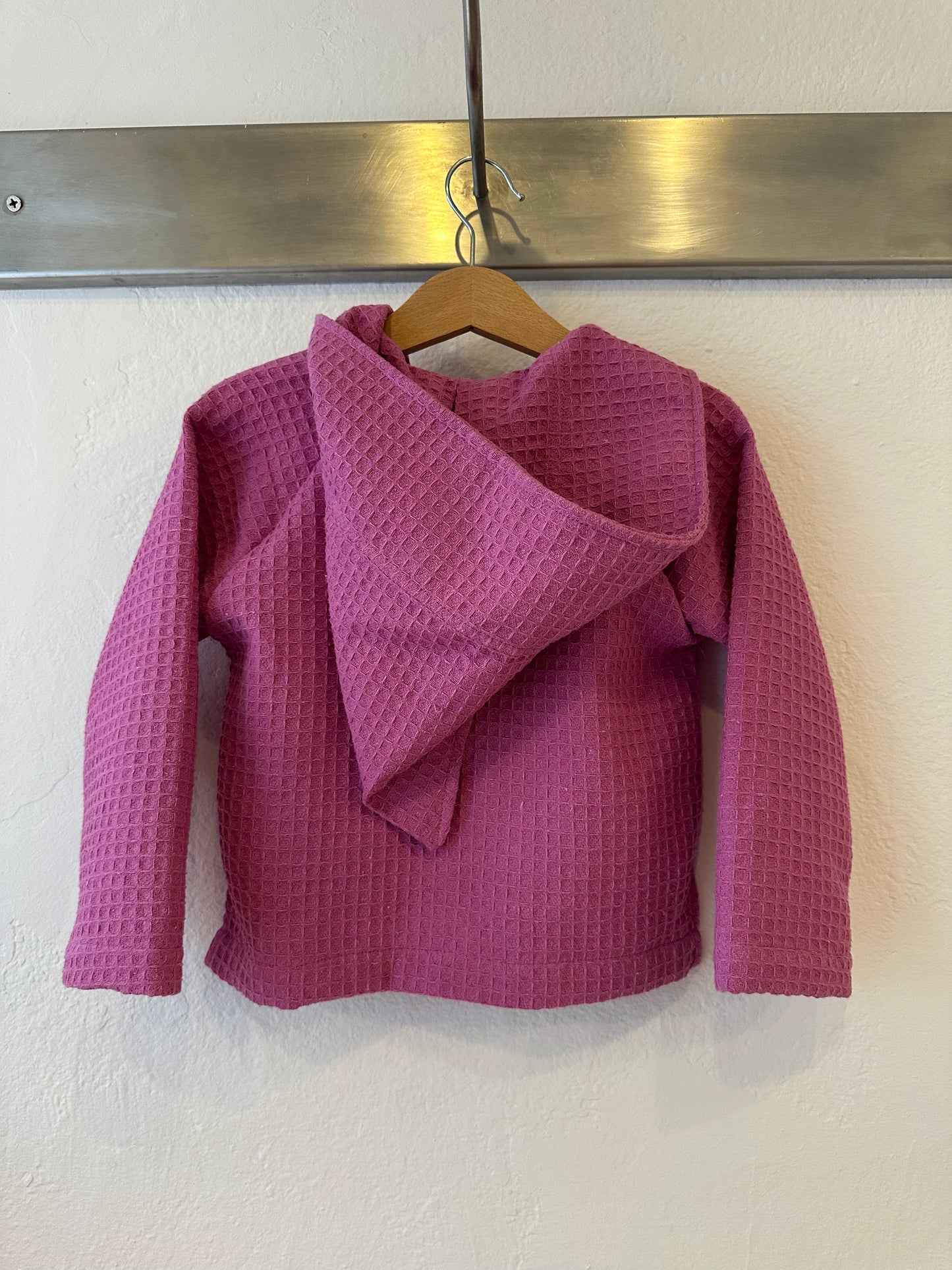 Ensemble vareuse et sarouel nid d'abeille rose